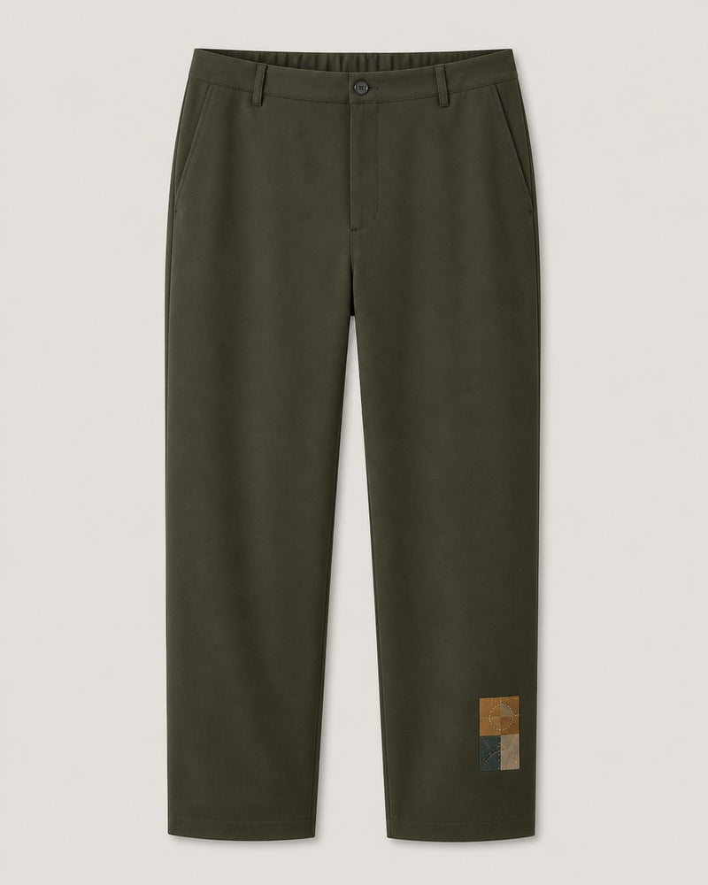 Solstice Patchwork big and tall full-length pants only, front product view