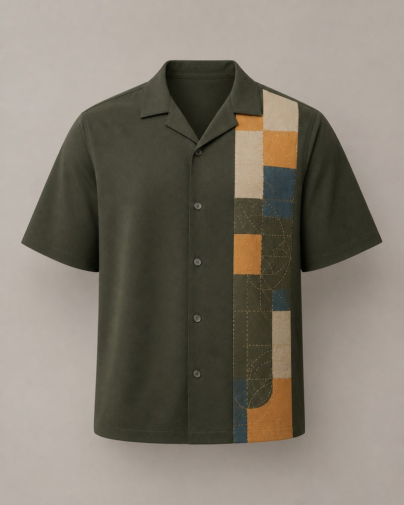 Solstice Patchwork pocket-free big and tall short-sleeve shirt only, front product view