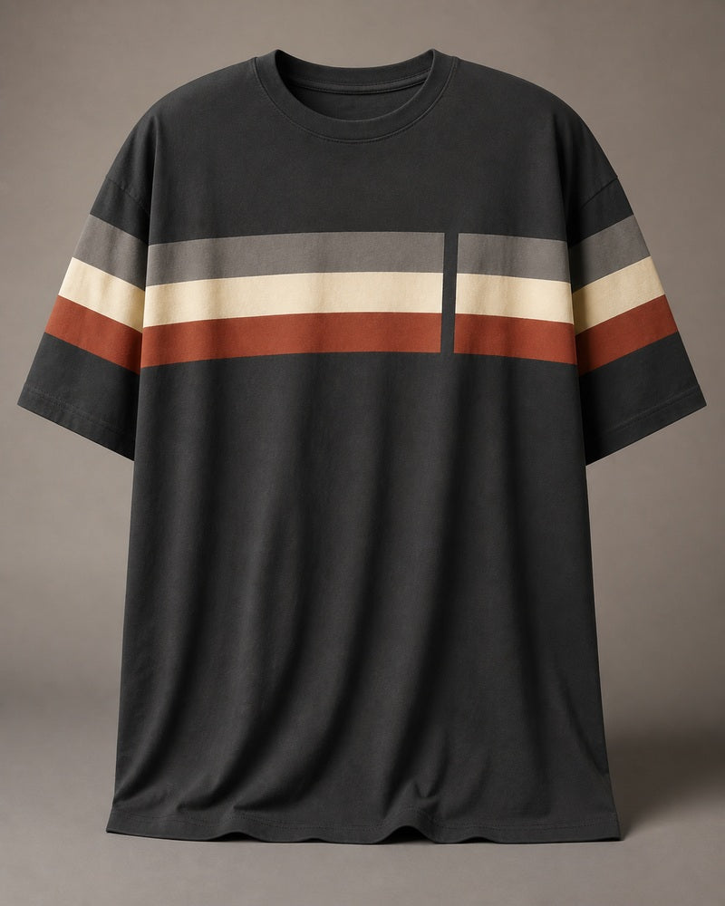 Stone Rust Rugby Break big and tall t-shirt only, front product view