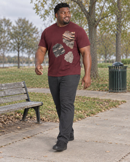Burgundy Rock Layers outfit in an everyday setting