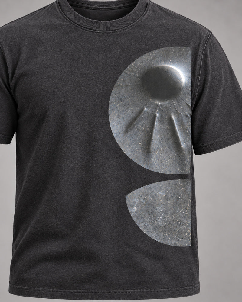 Charcoal Dimple Reflection graphic and garment details