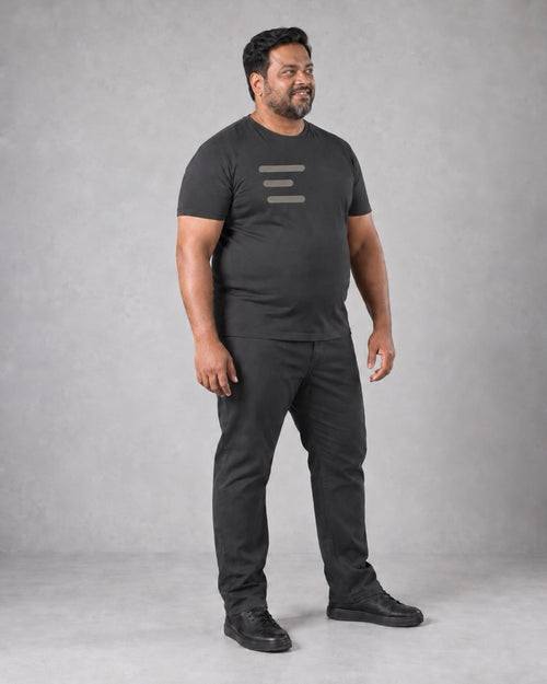 Charcoal Floating Bars T-shirt and pants outfit