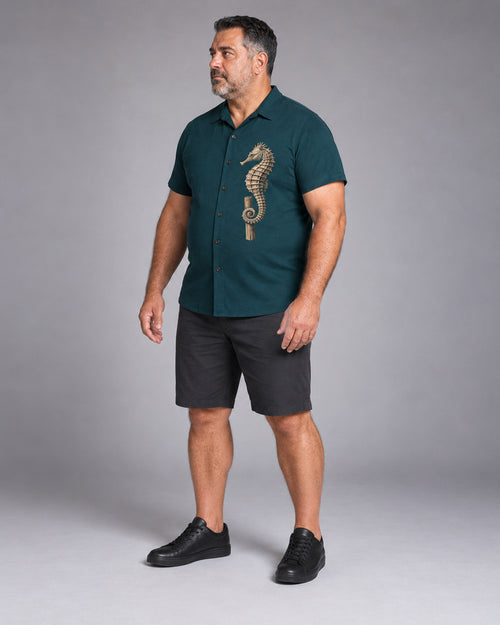 Deep Teal Seahorse complete outfit