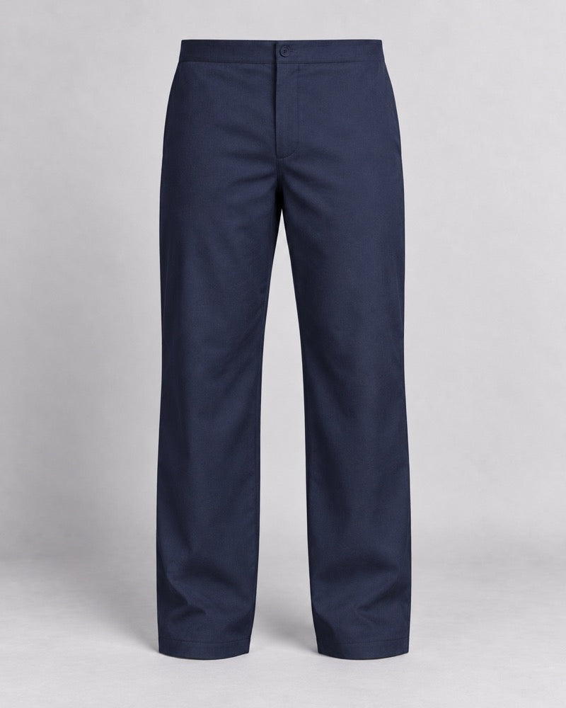 Plain pants paired with Navy Collar Outline