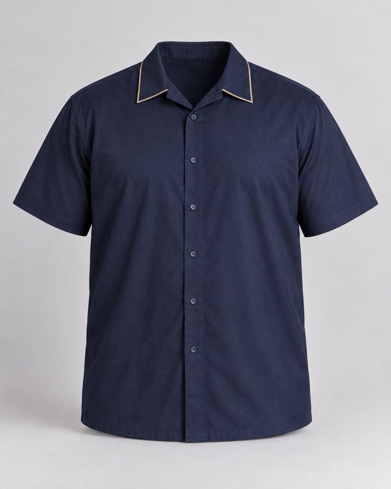 Navy Collar Outline shirt only