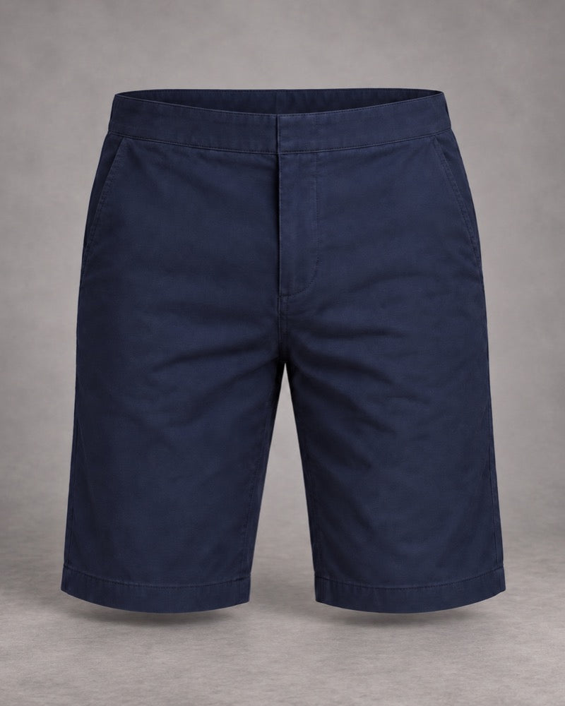 Plain shorts paired with Navy Rust Single Band