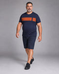 Navy Rust Single Band T-shirt and shorts outfit