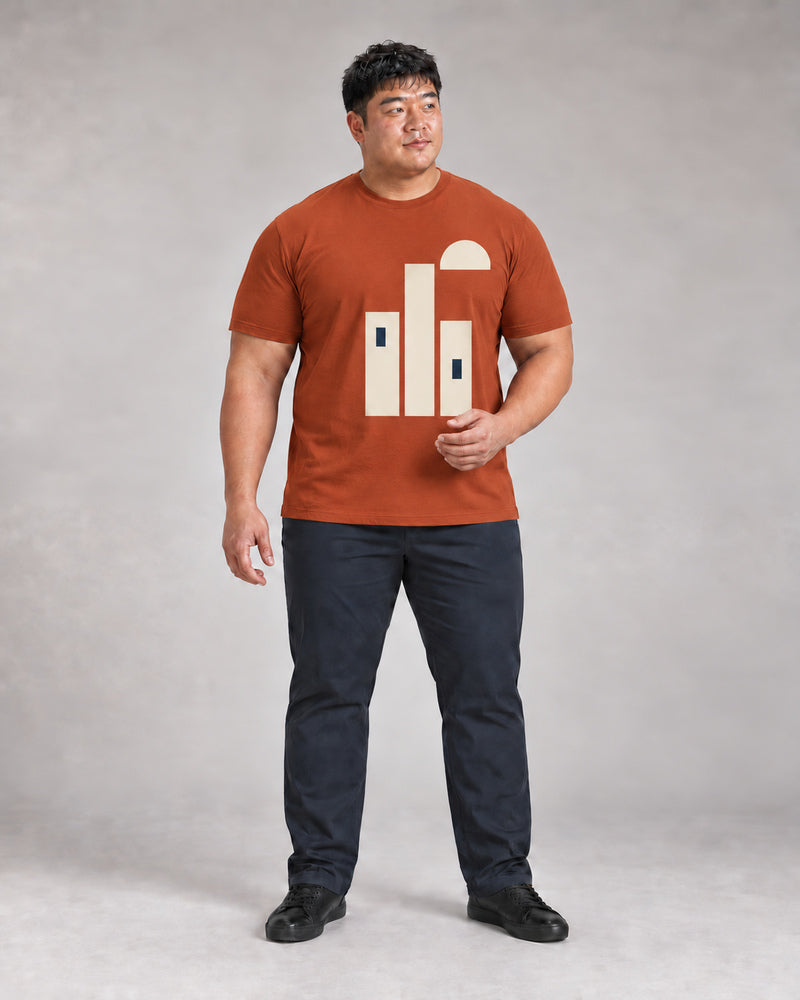 Rust City Cutout T-shirt and pants outfit