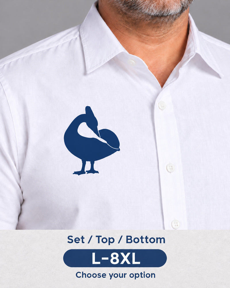White Goose Preen graphic and garment details