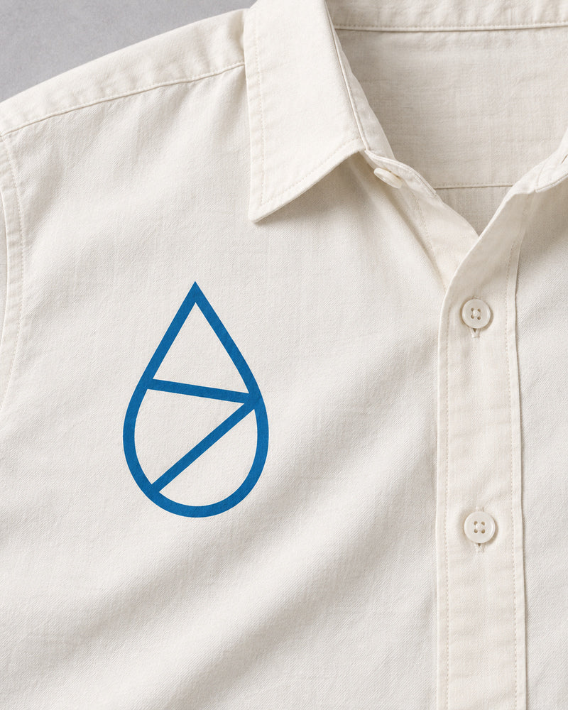 White Refraction Drop graphic and garment details